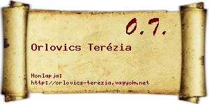 Orlovics Terézia névjegykártya